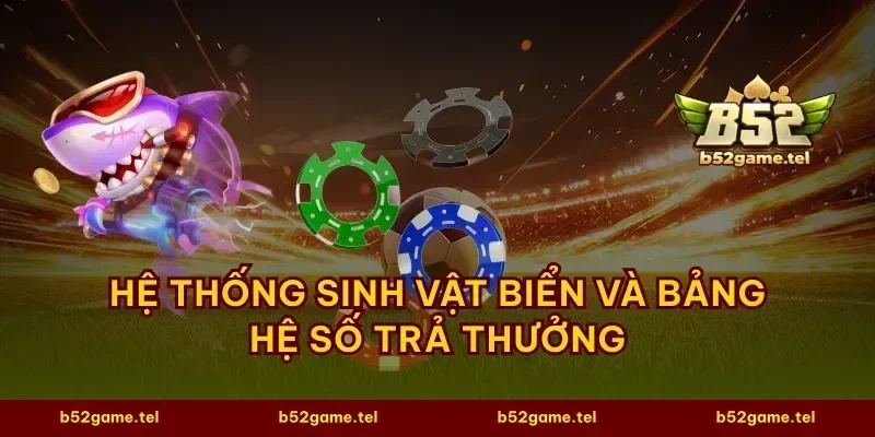 Hệ thống sinh vật biển và bảng hệ số trả thưởng